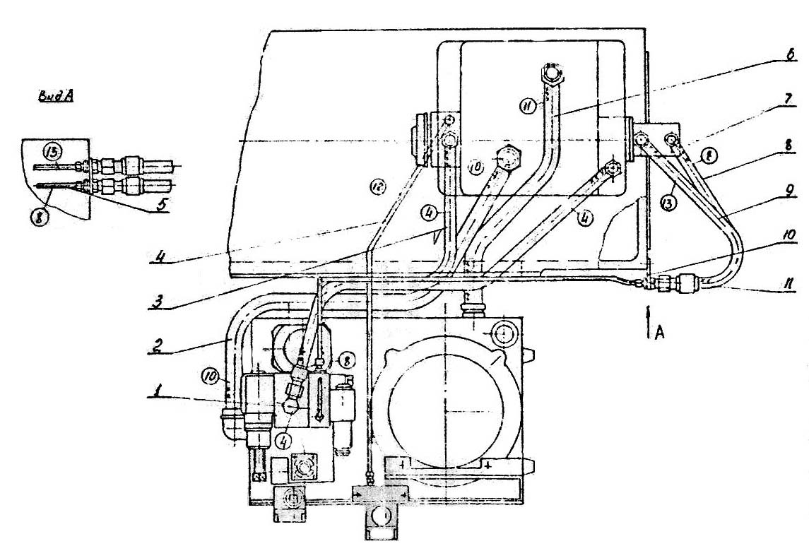 Гідрокоммуникация токарно-гвинторізного верстата 16М05А Гідрокоммуникация токарно-гвинторізного верстата 16М05А